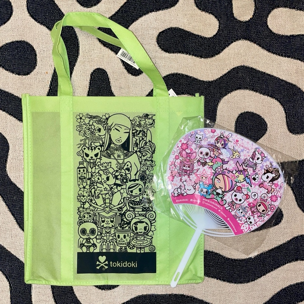 2022 Tokidoki NYC Comic Con Reusable Shopping Bag and Fan